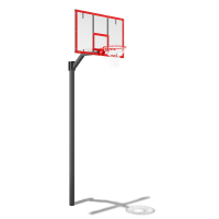 Стойка баскетбольная разборная регулируемая под бетонирование (вынос 120 см)